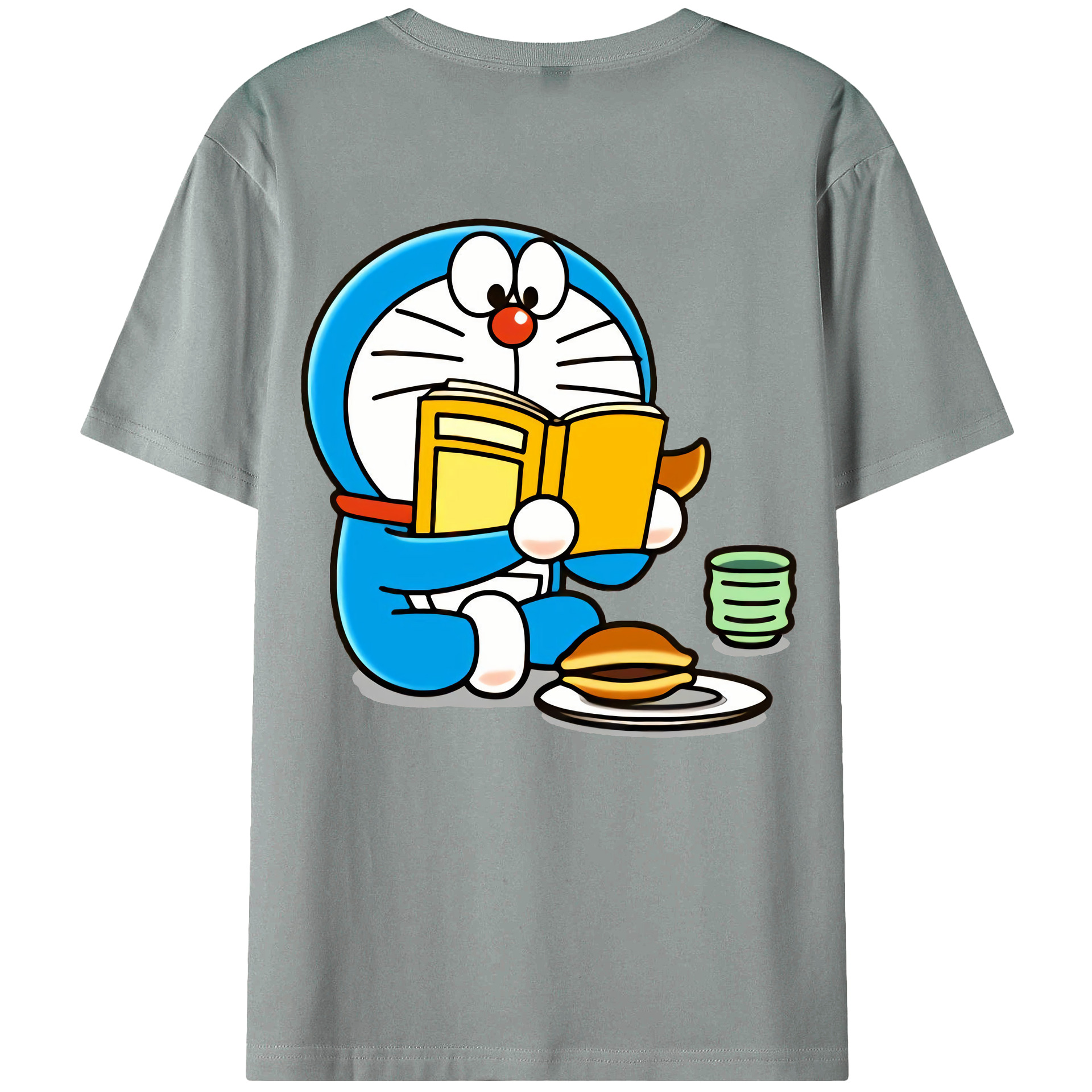 （画像用） ドラえもん Doraemon 綿100％ メンズ半袖Tシャツ（バックプリント） 通気性